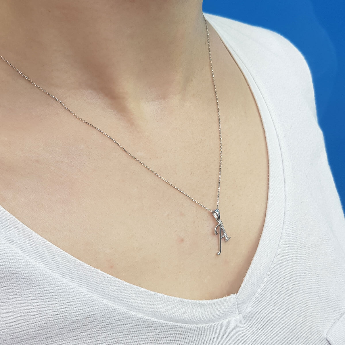 Diamond A Letter Necklace