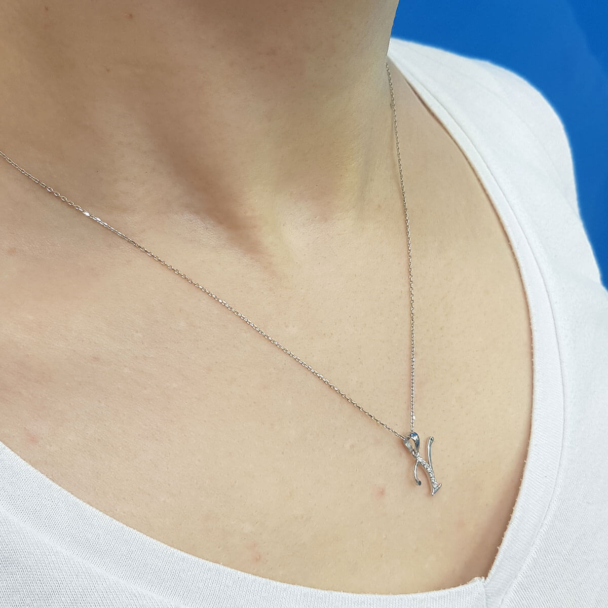 Diamond Y Letter Necklace