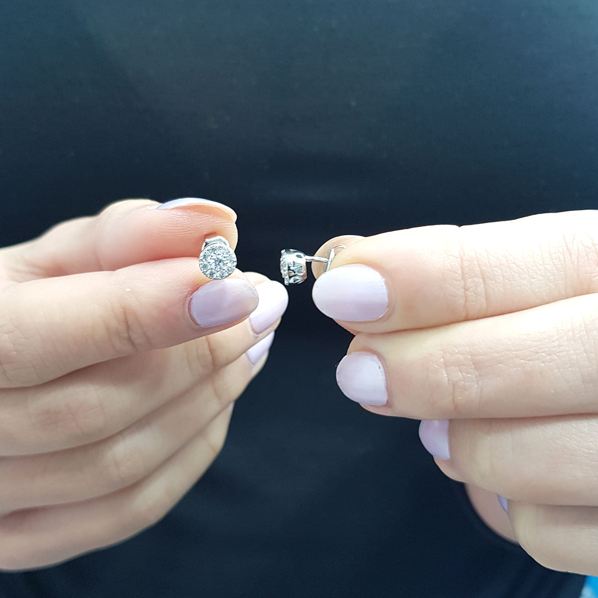 Diamond Stone Large Mina Earrings