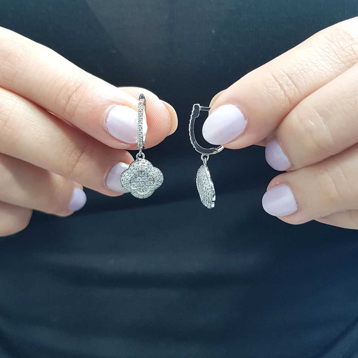 Quadruple Diamond Earrings