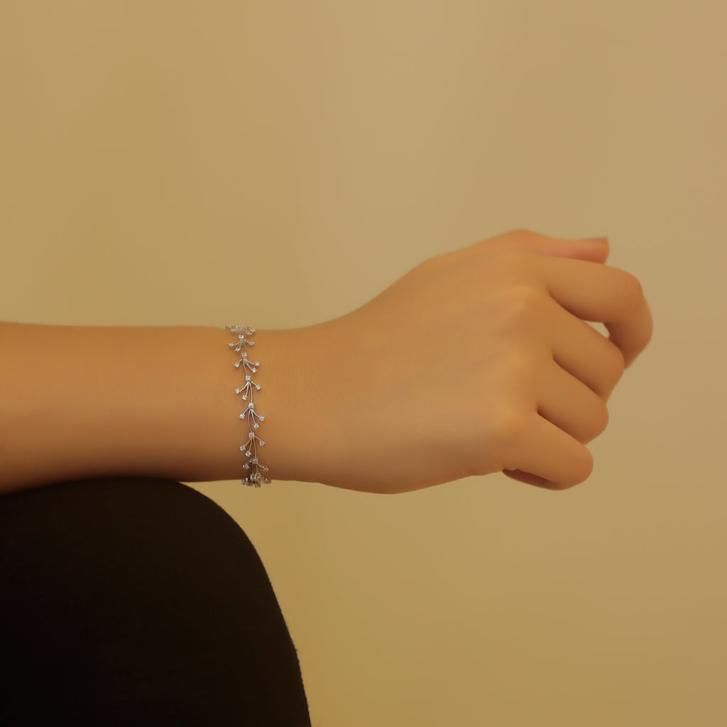 Branch Design Diamond Bracelet