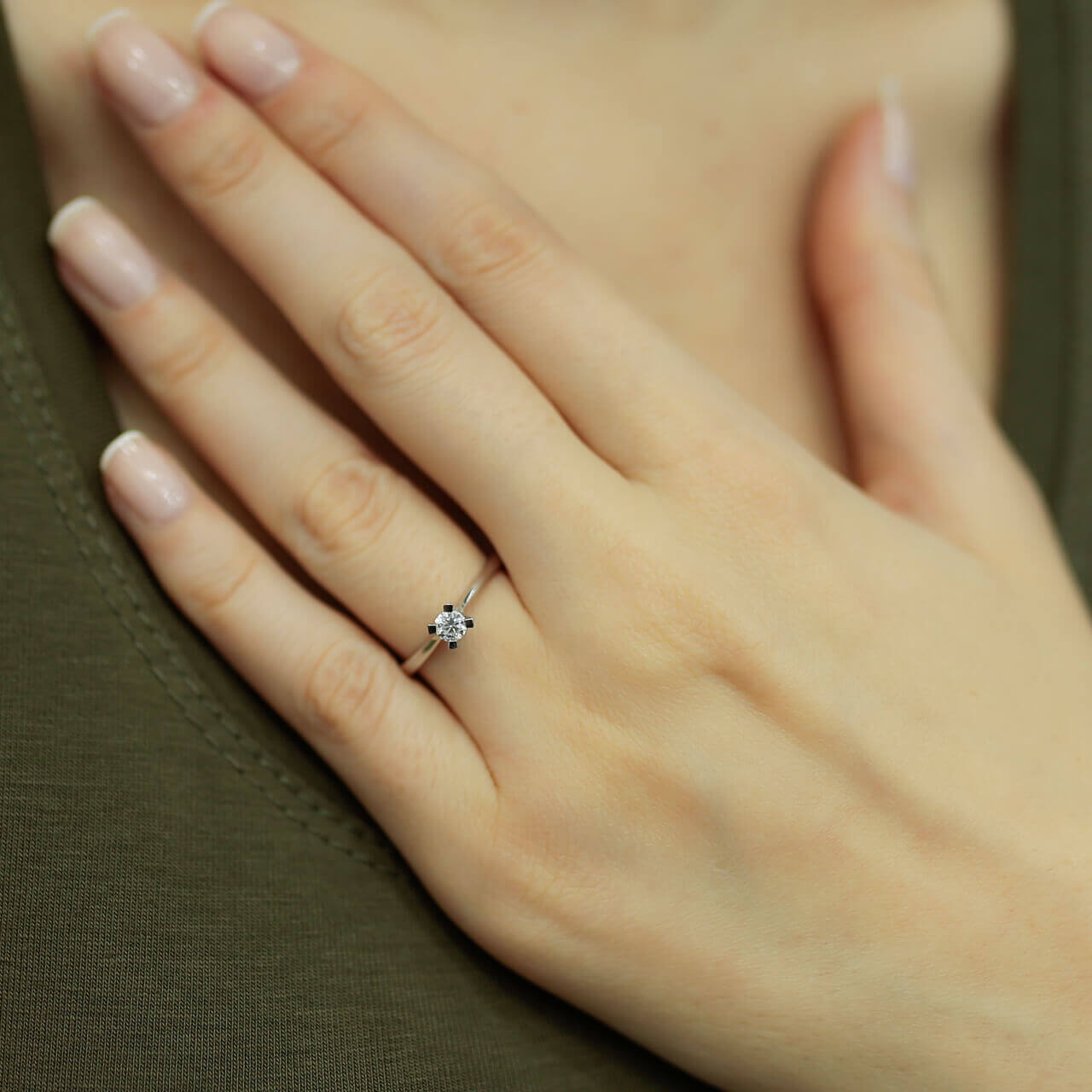 0.18 Carat Diamond Solitaire Ring