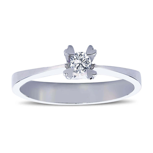 G Color 0.12 Carat Diamond Solitaire Ring