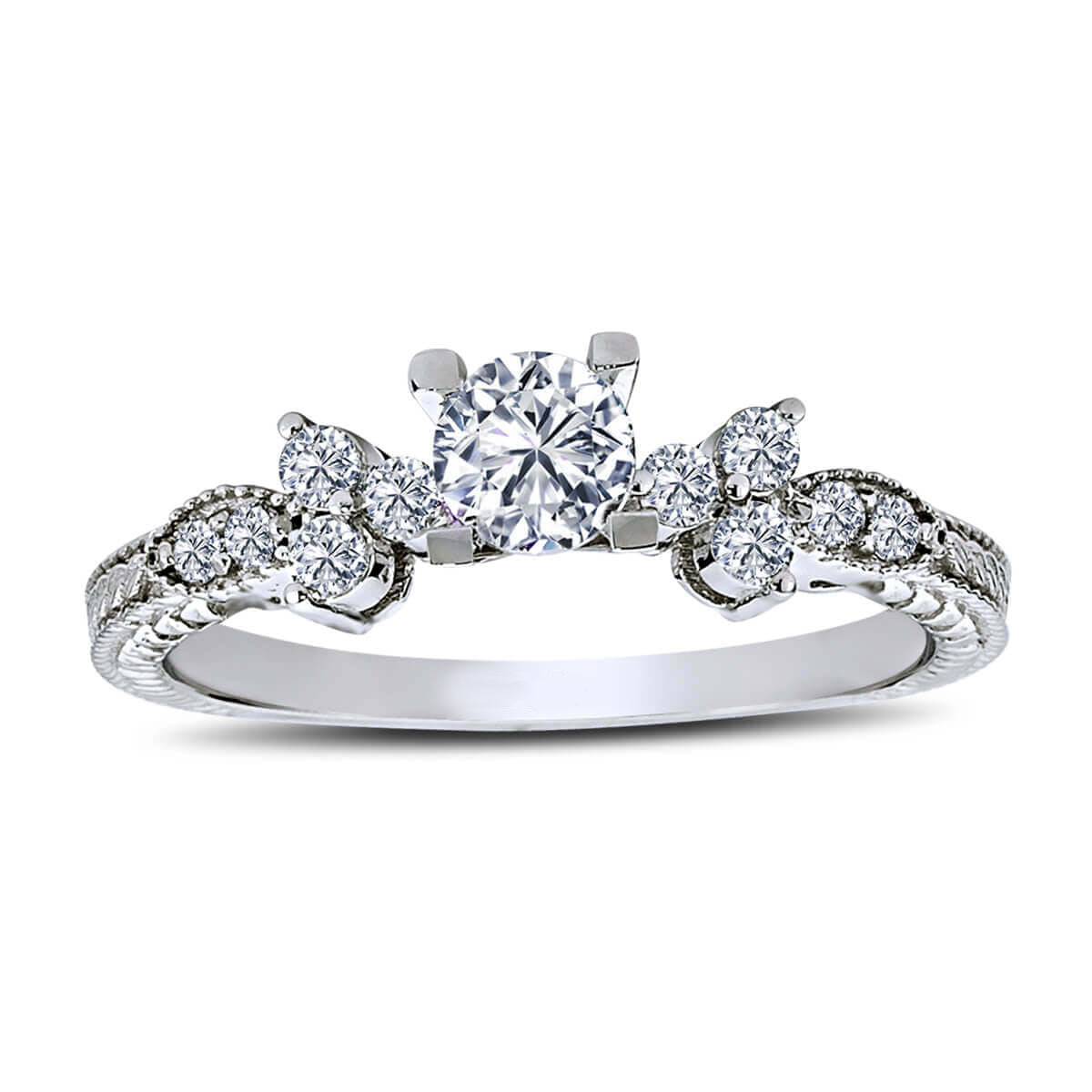Total 0.57 Carat Diamond Solitaire Ring