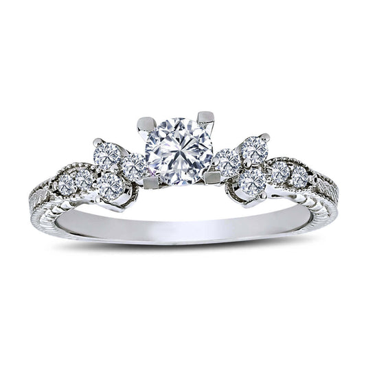 Total 0.57 Carat Diamond Solitaire Ring