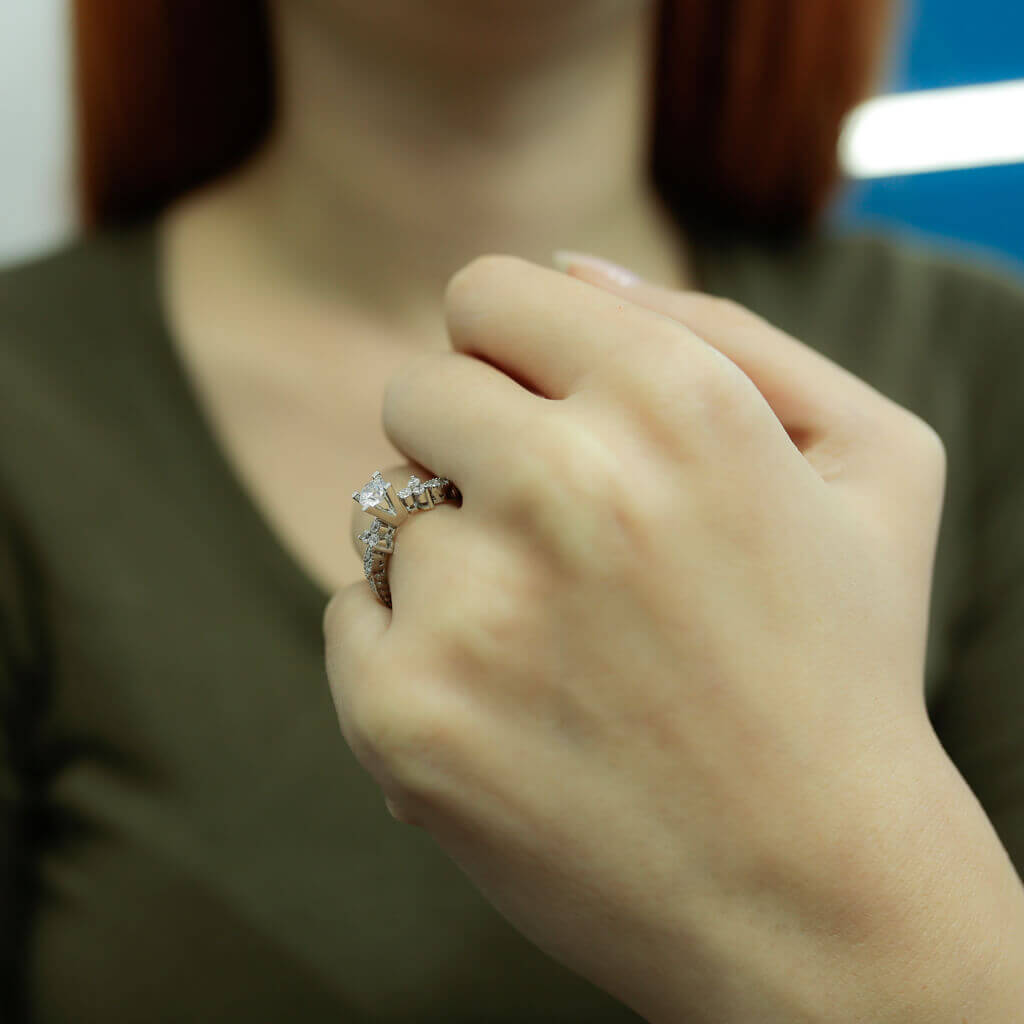 Total 0.57 Carat Diamond Solitaire Ring