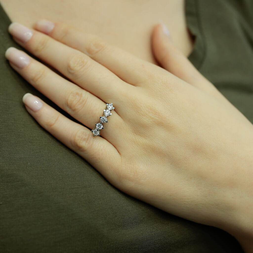 0.80 Carat Diamond Five Stone Ring