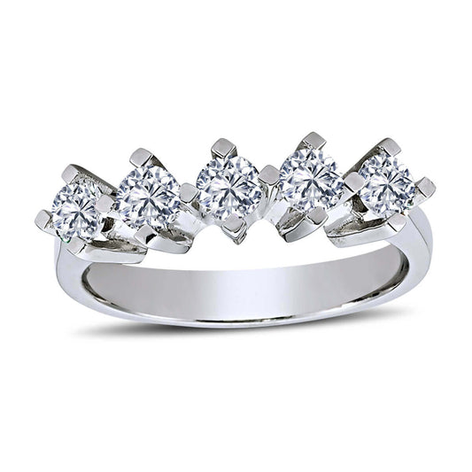 0.80 Carat Diamond Five Stone Ring