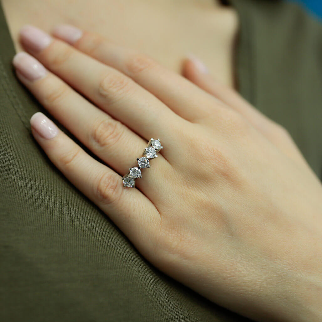 1.40 Carat Diamond Five Stone Ring