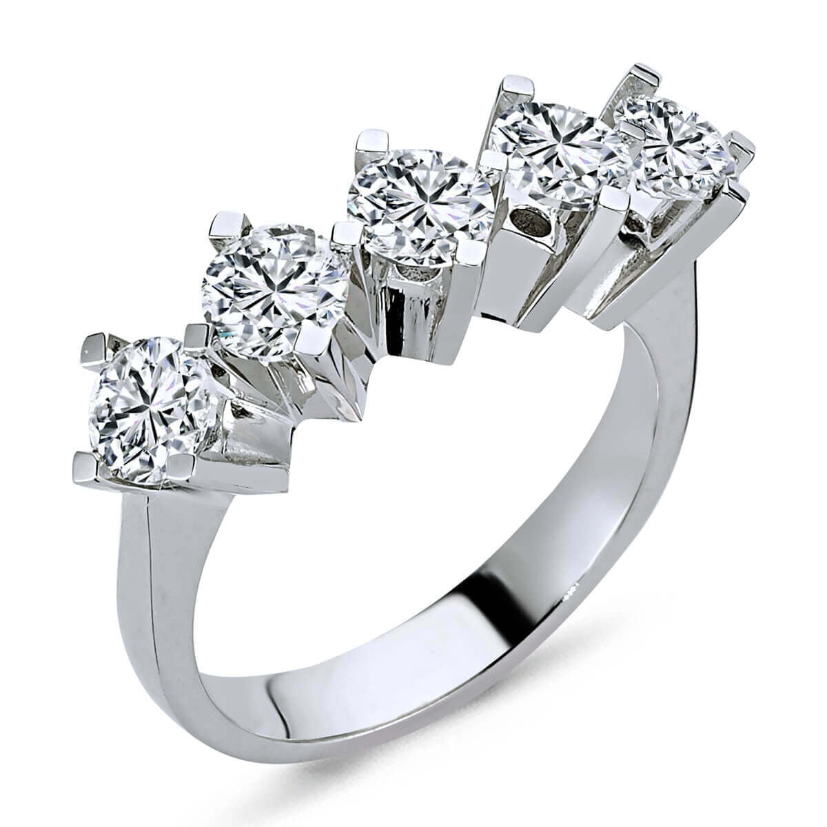 1.62 Carat Diamond Five Stone Ring