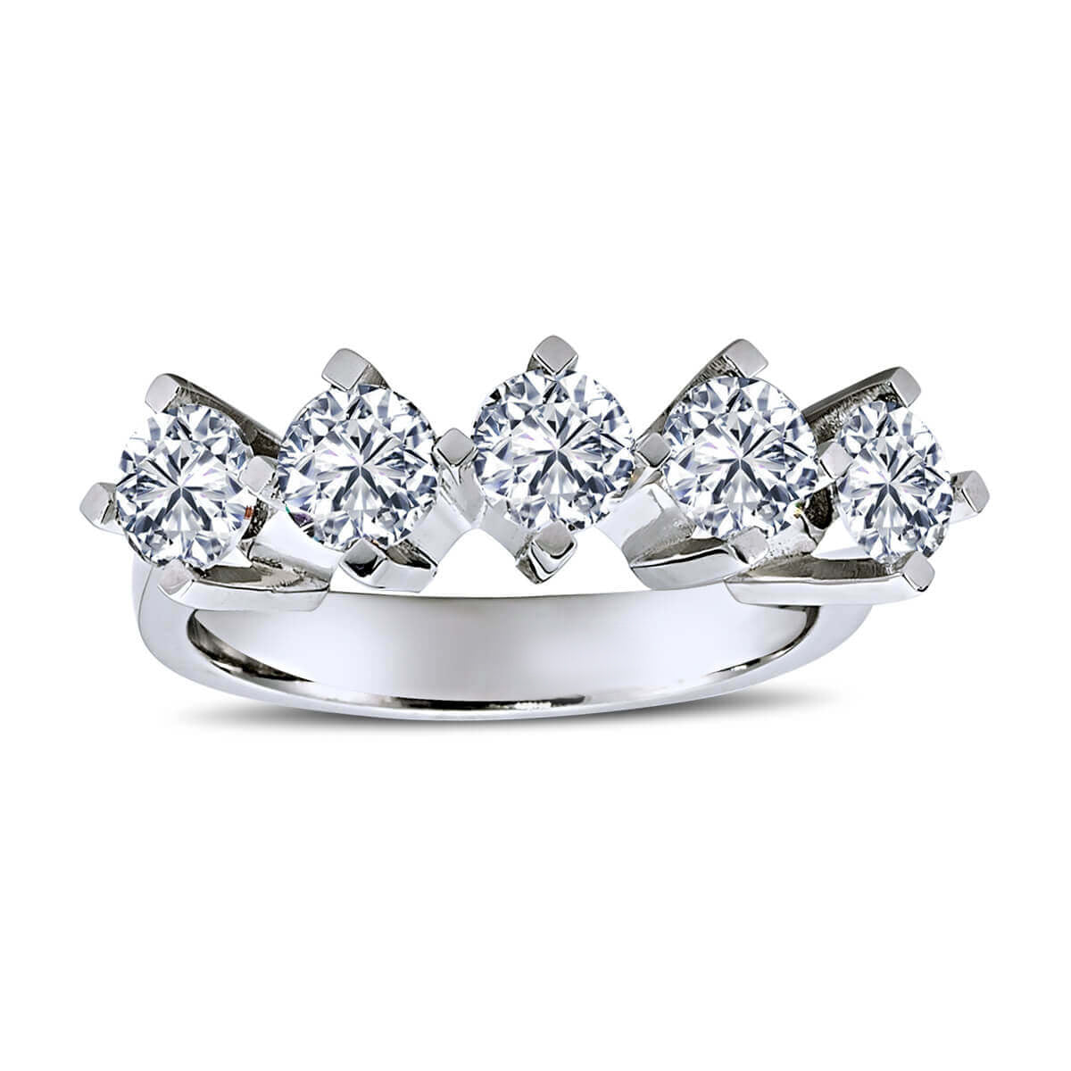 1.62 Carat Diamond Five Stone Ring