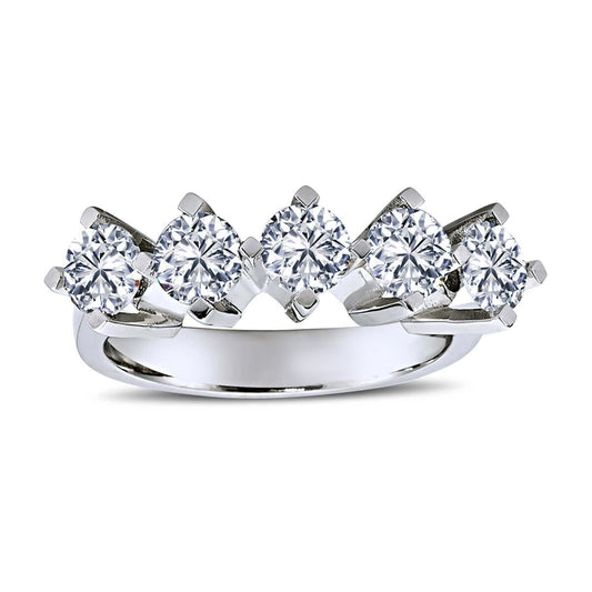 1.62 Carat Diamond Five Stone Ring
