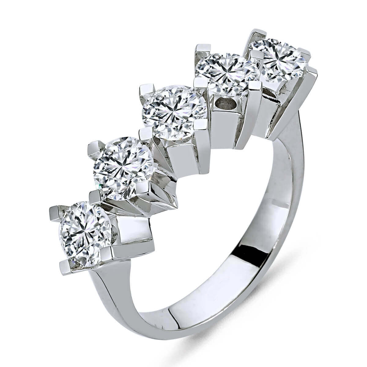 2.25 Carat Diamond Five Stone Ring