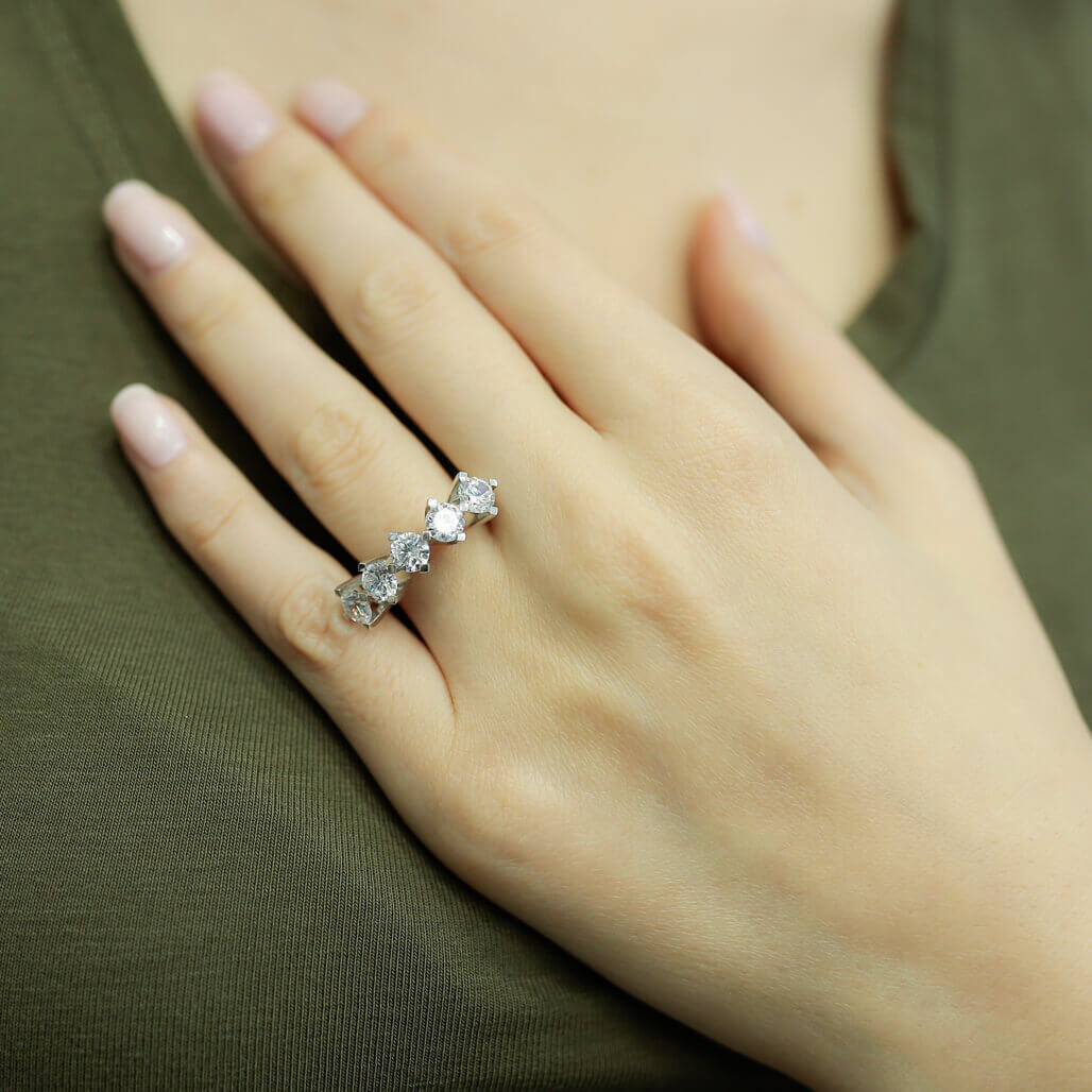 2.25 Carat Diamond Five Stone Ring