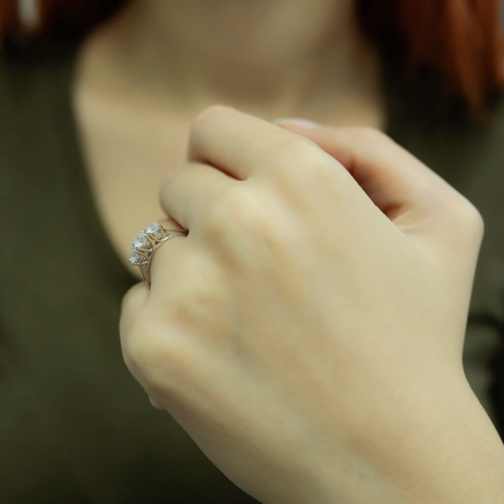 0.85 Carat Diamond Tria Ring