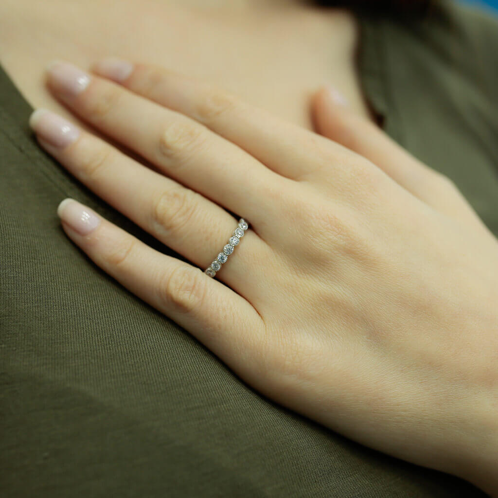 0.45 Carat Diamond Half Eternity Ring