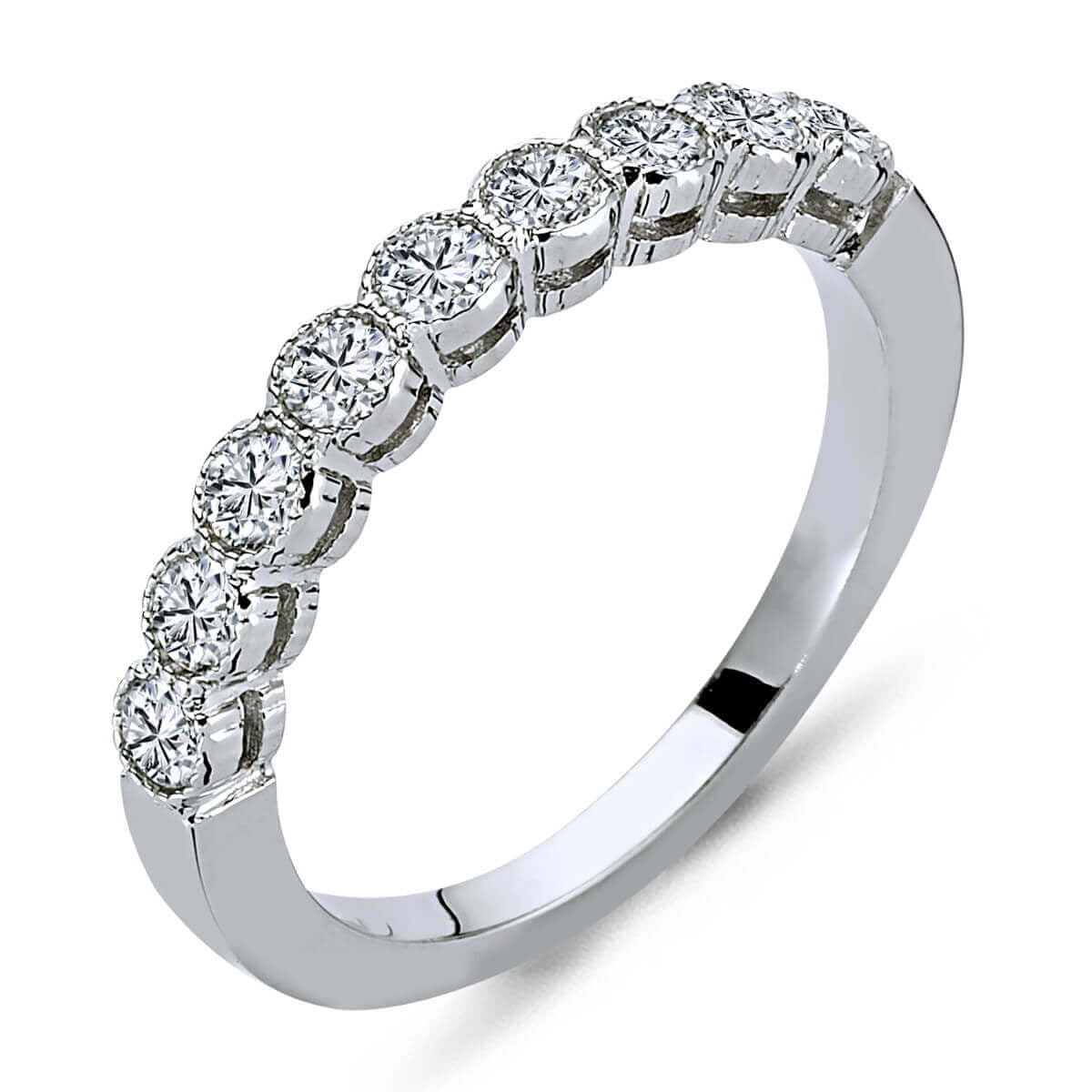 0.63 Carat Diamond Half Ring