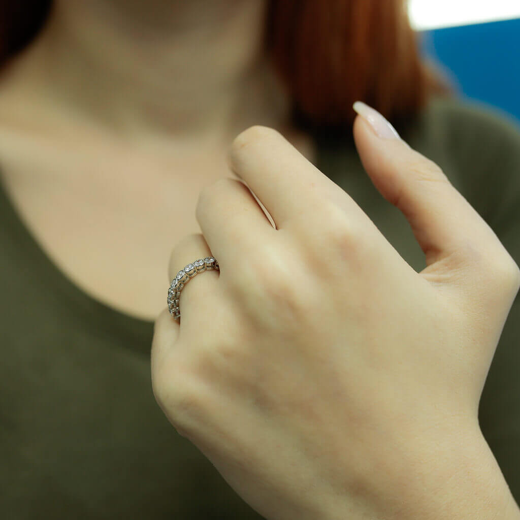 0.63 Carat Diamond Half Ring