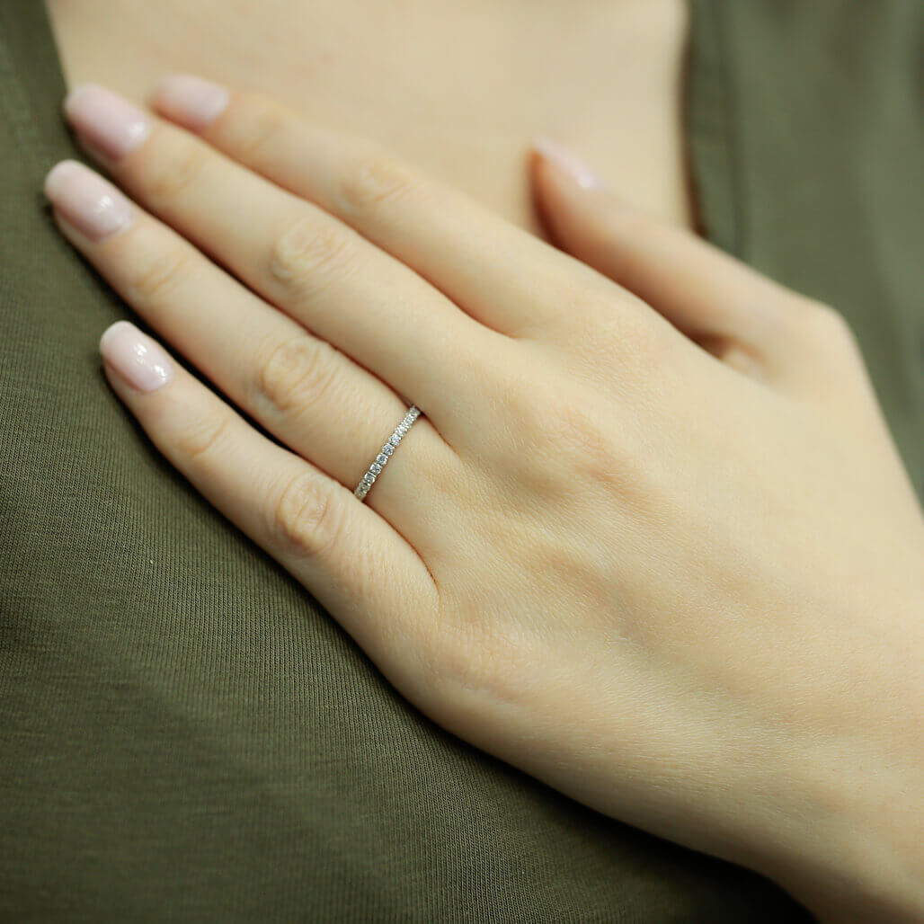 0.84 Carat Diamond Half-Eternity Ring