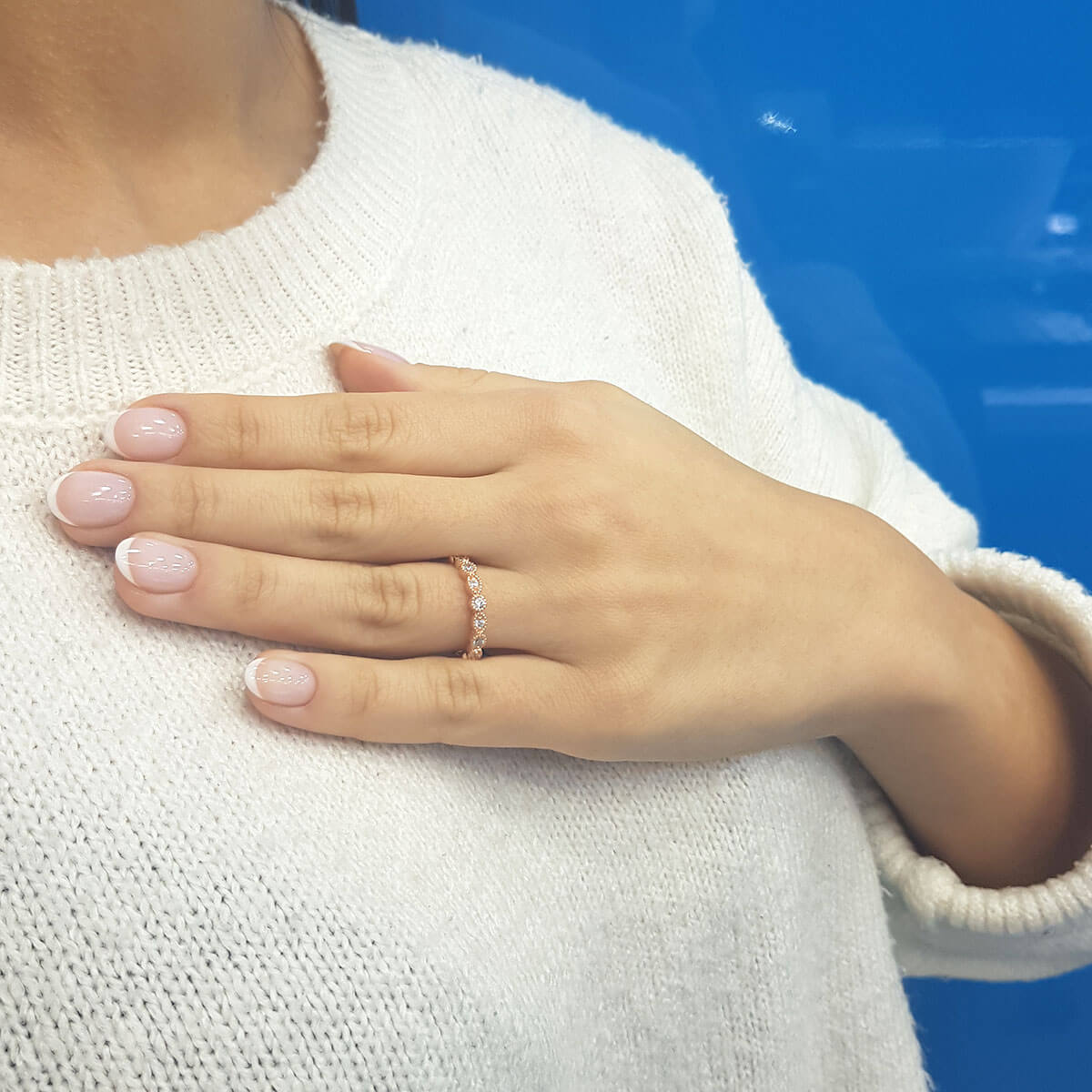 Diamond-Studded Ezad Ring