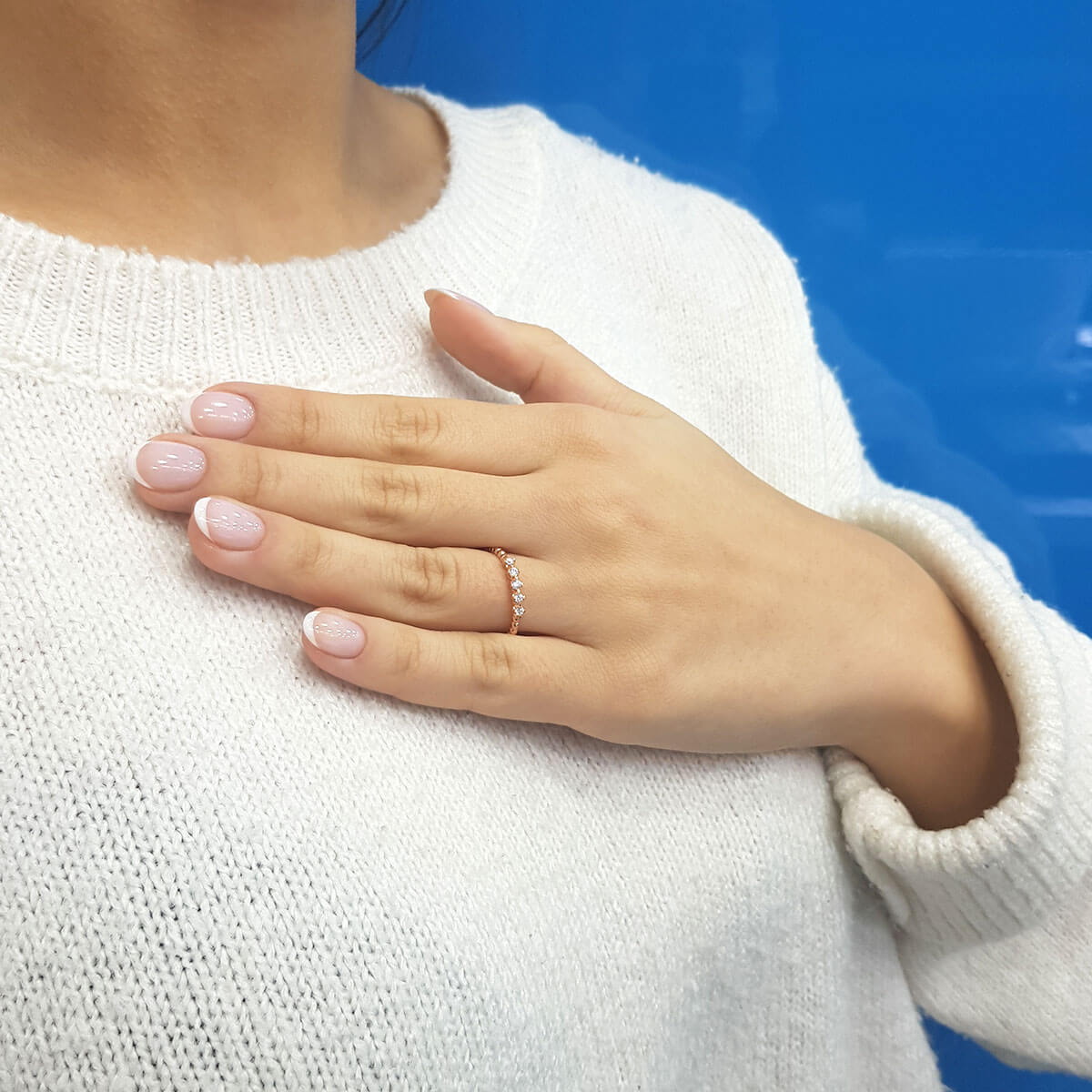 Diamond 5 Stone Lamassu Ring