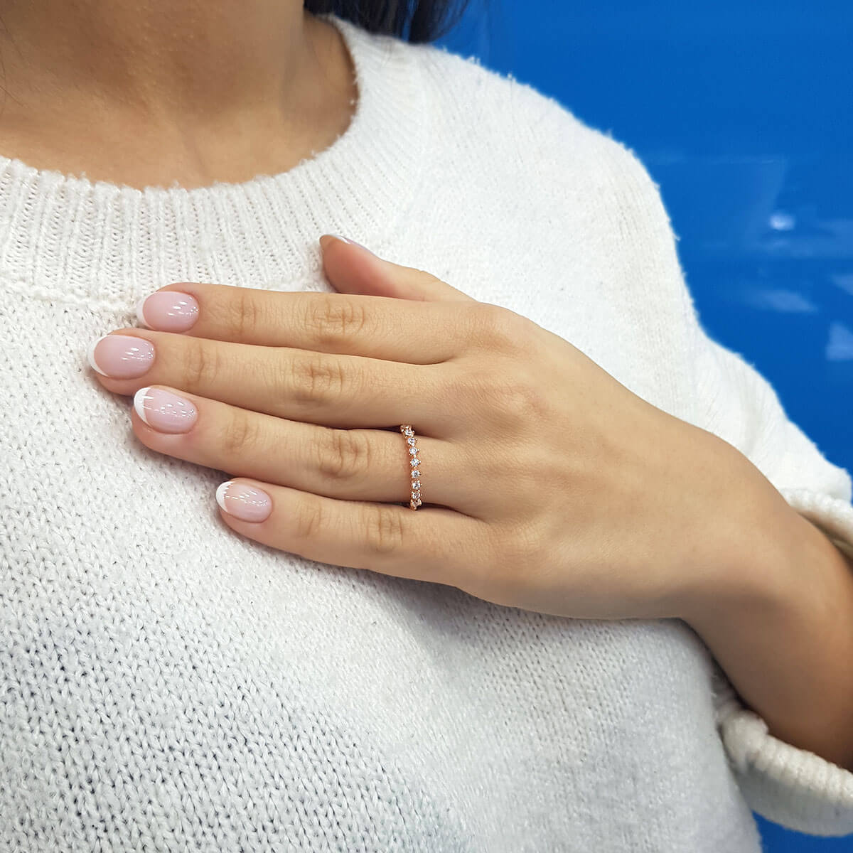 Diamond 9 Stone Mari Ring