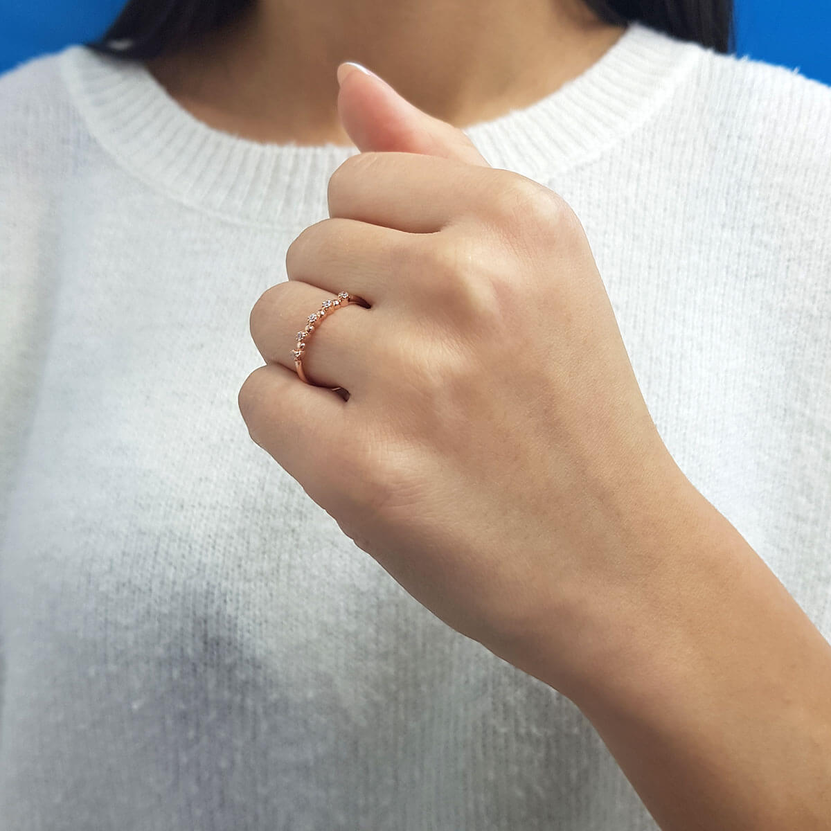 Diamond 5 Stone Kiş Ring