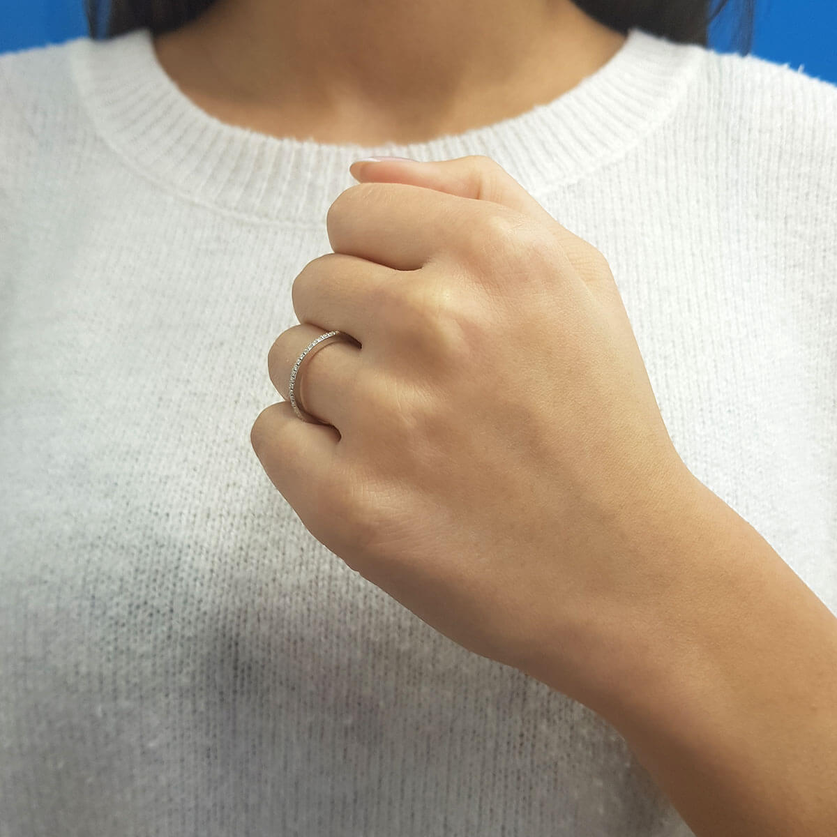 0.16 Carat Diamond Half Turban Ring