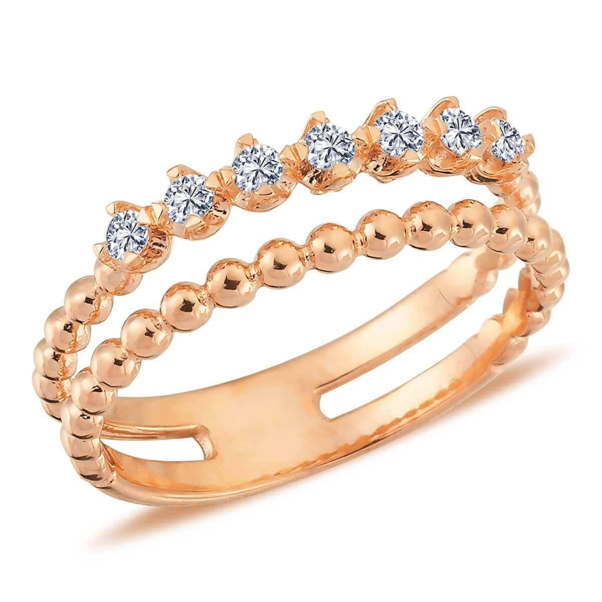 7-Stone Diamond Double Nimrud Ring