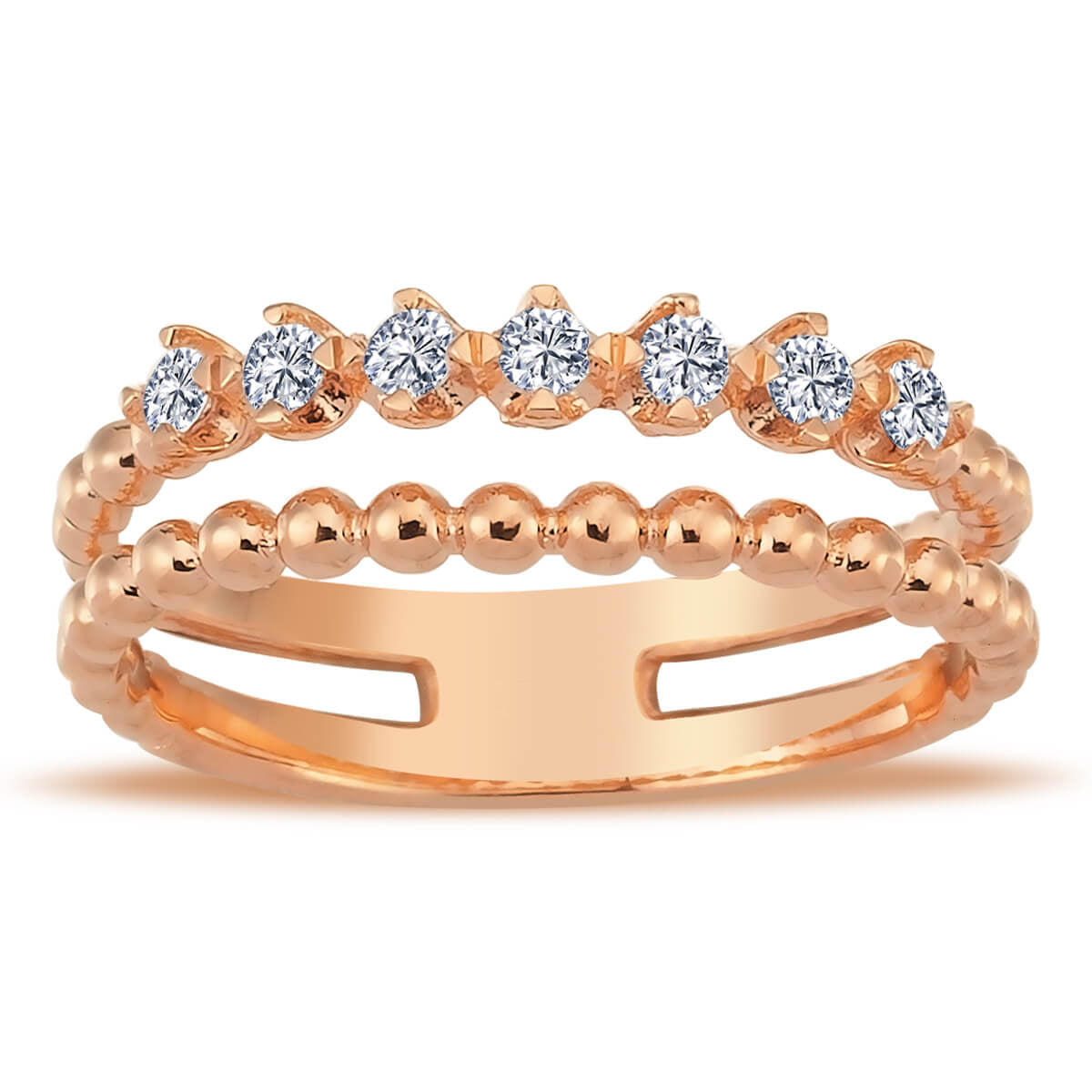 7-Stone Diamond Double Nimrud Ring