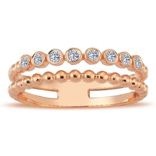 Diamond Stone Double Sharrukin Ring