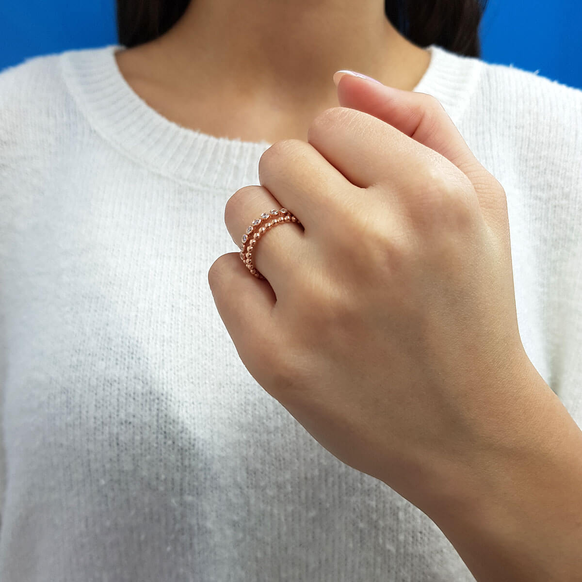 Diamond Stone Double Sharrukin Ring