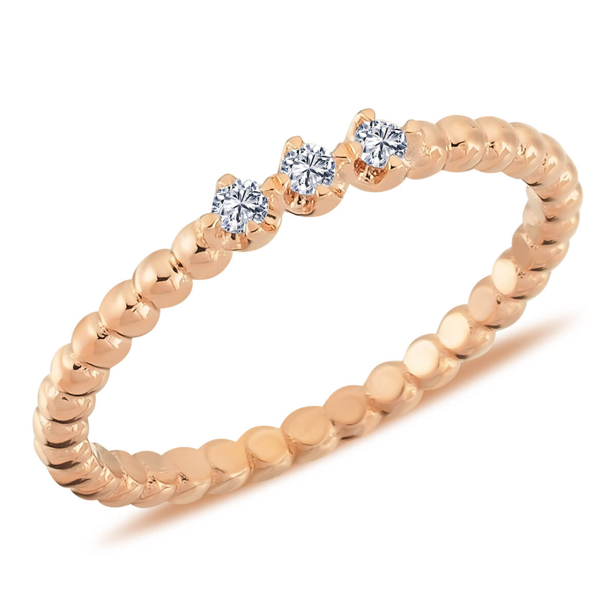 0.08 Carat Diamond Tria Ring