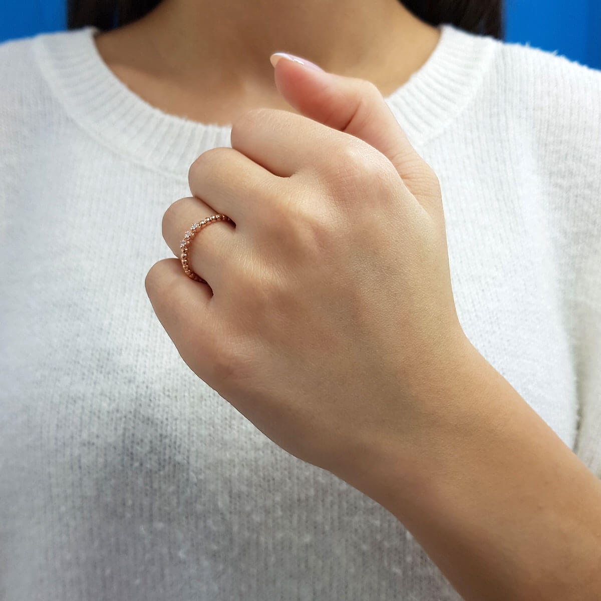 0.08 Carat Diamond Tria Ring