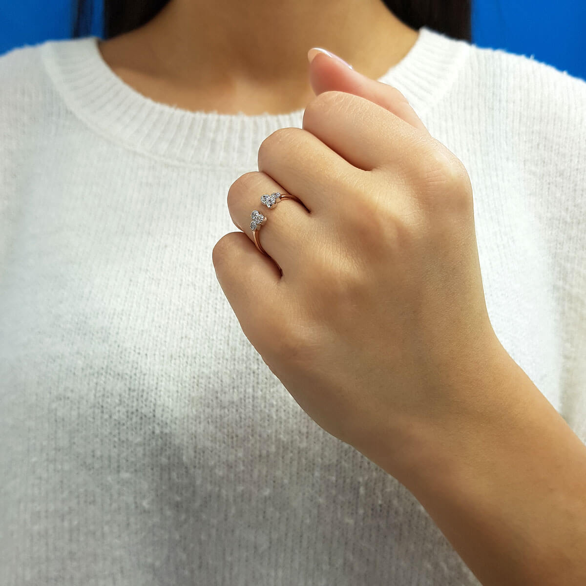 Diamond Stone Neti Ring