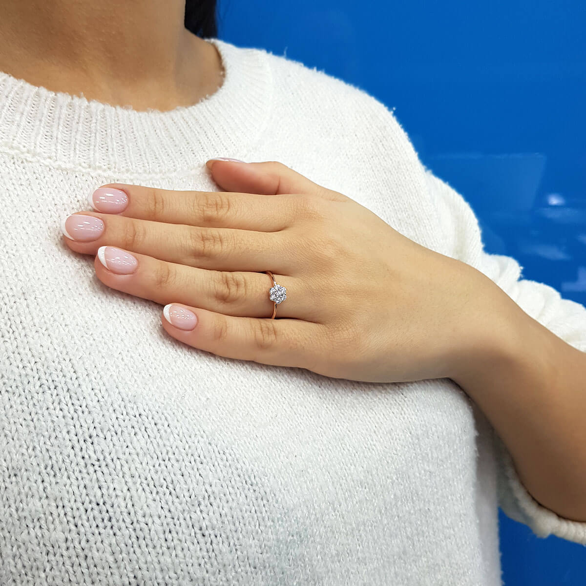 Diamond Glass Beauty Ring