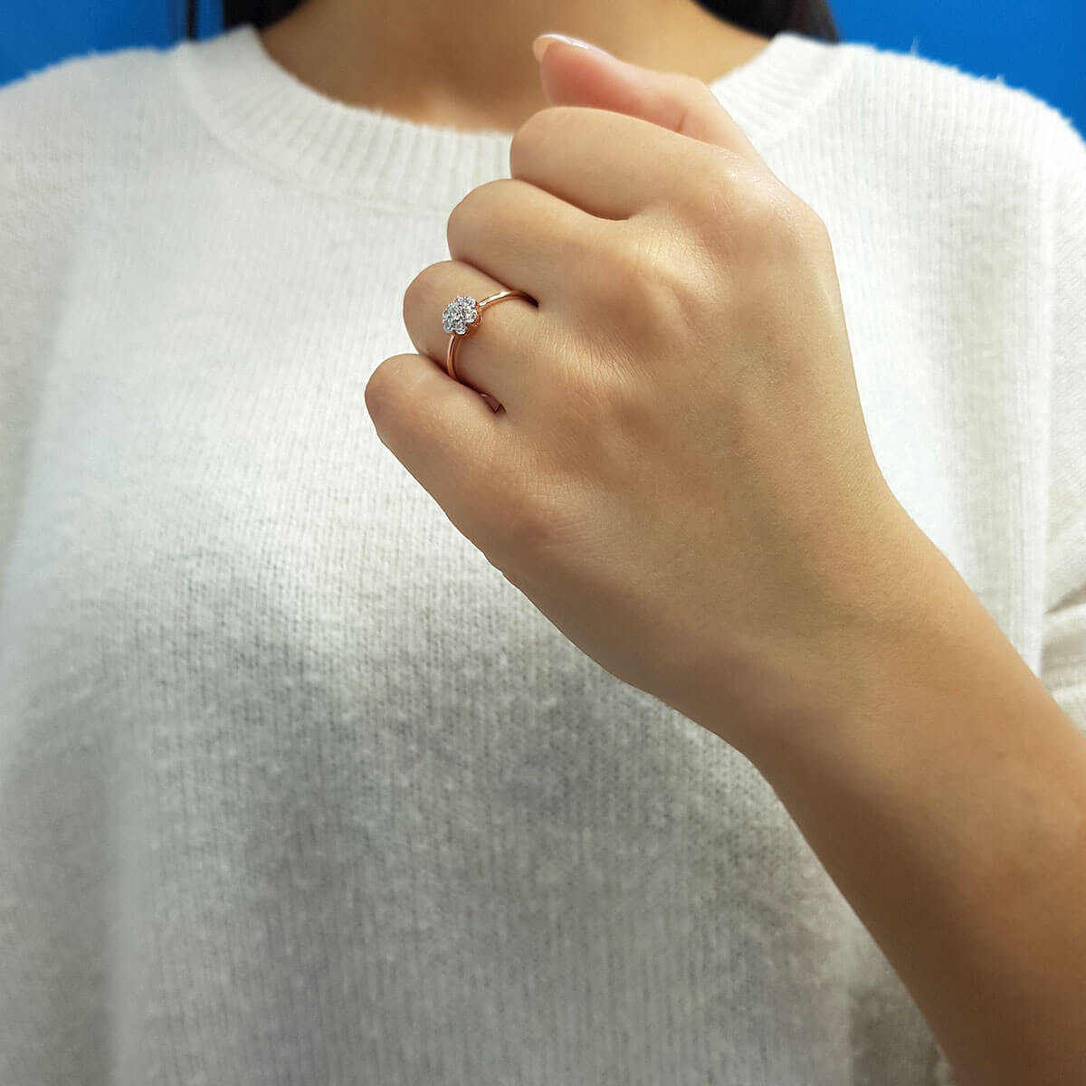 Diamond Glass Beauty Ring