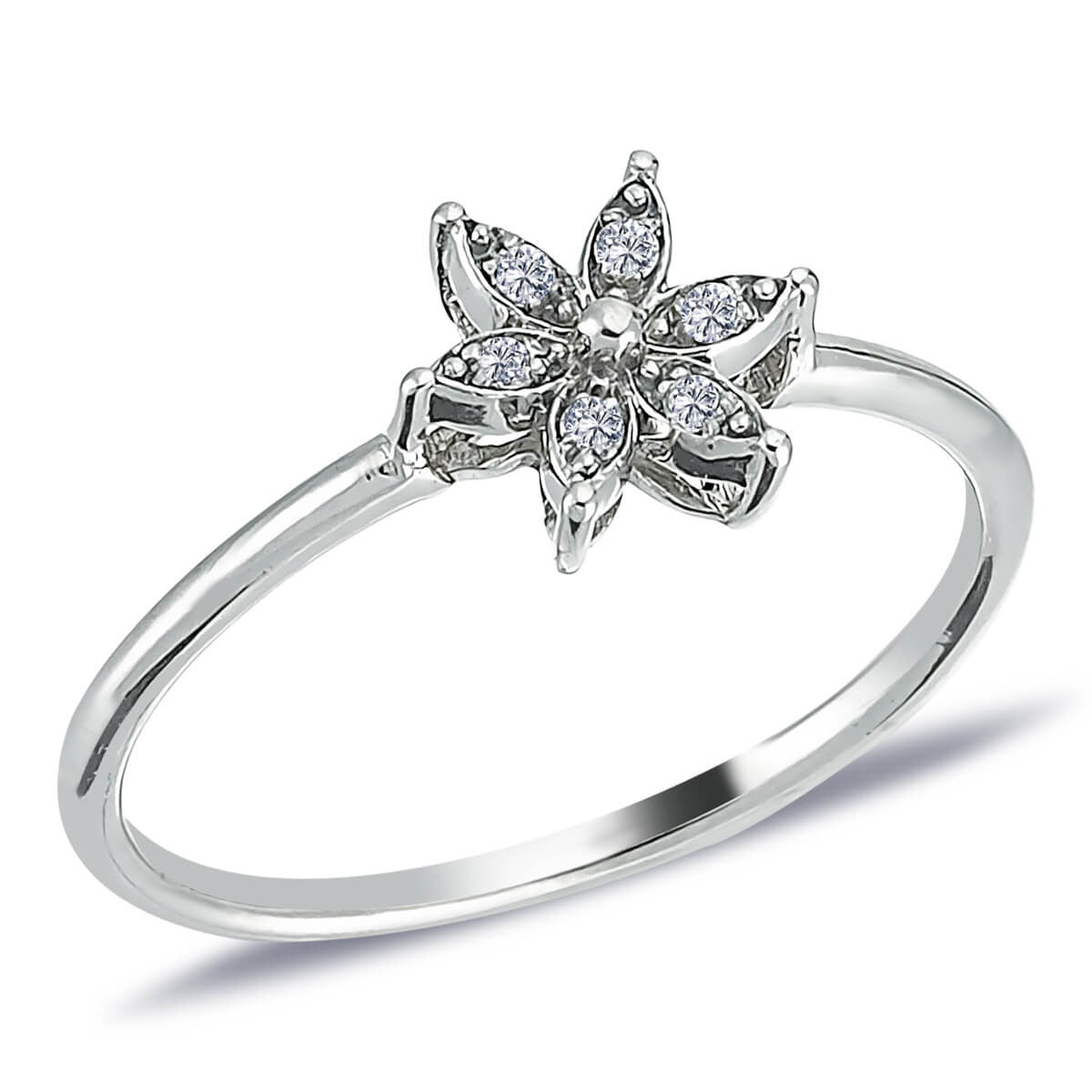Diamond Snowdrop Ring