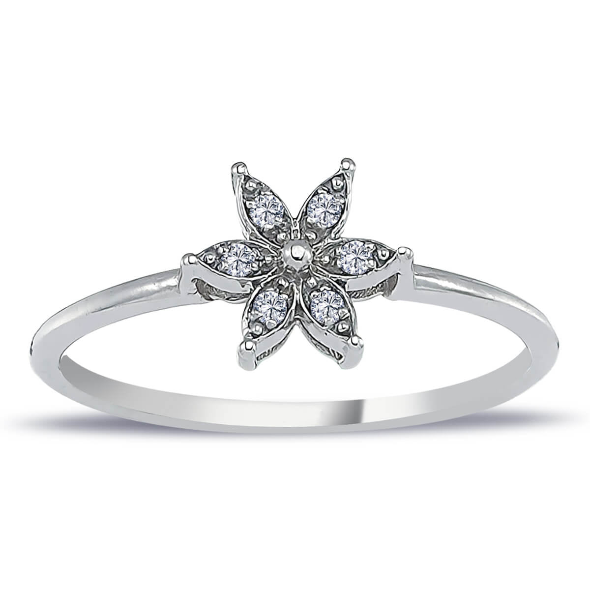 Diamond Snowdrop Ring