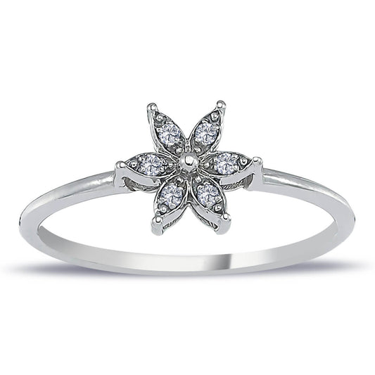 Diamond Snowdrop Ring