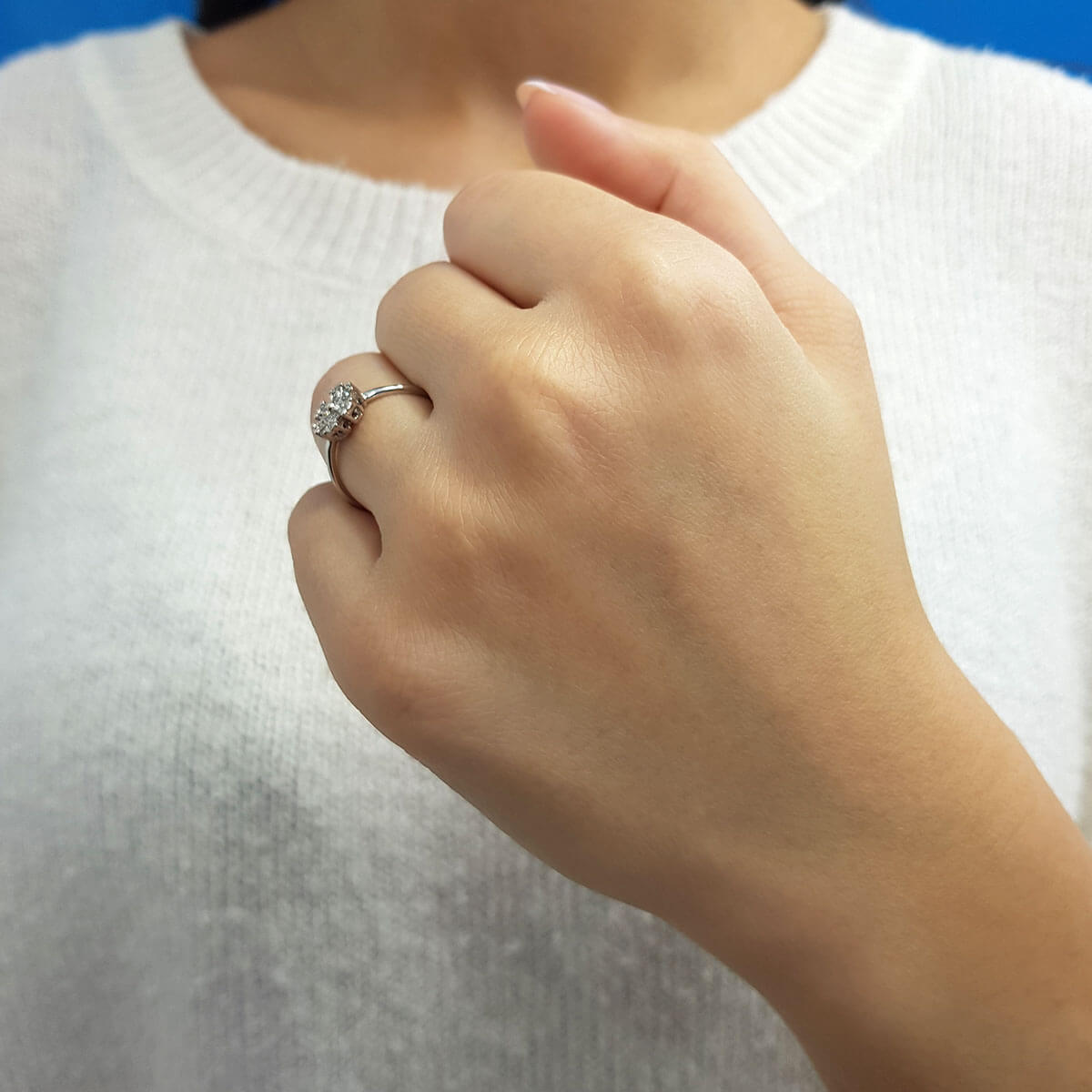 Diamond Magnolia Ring