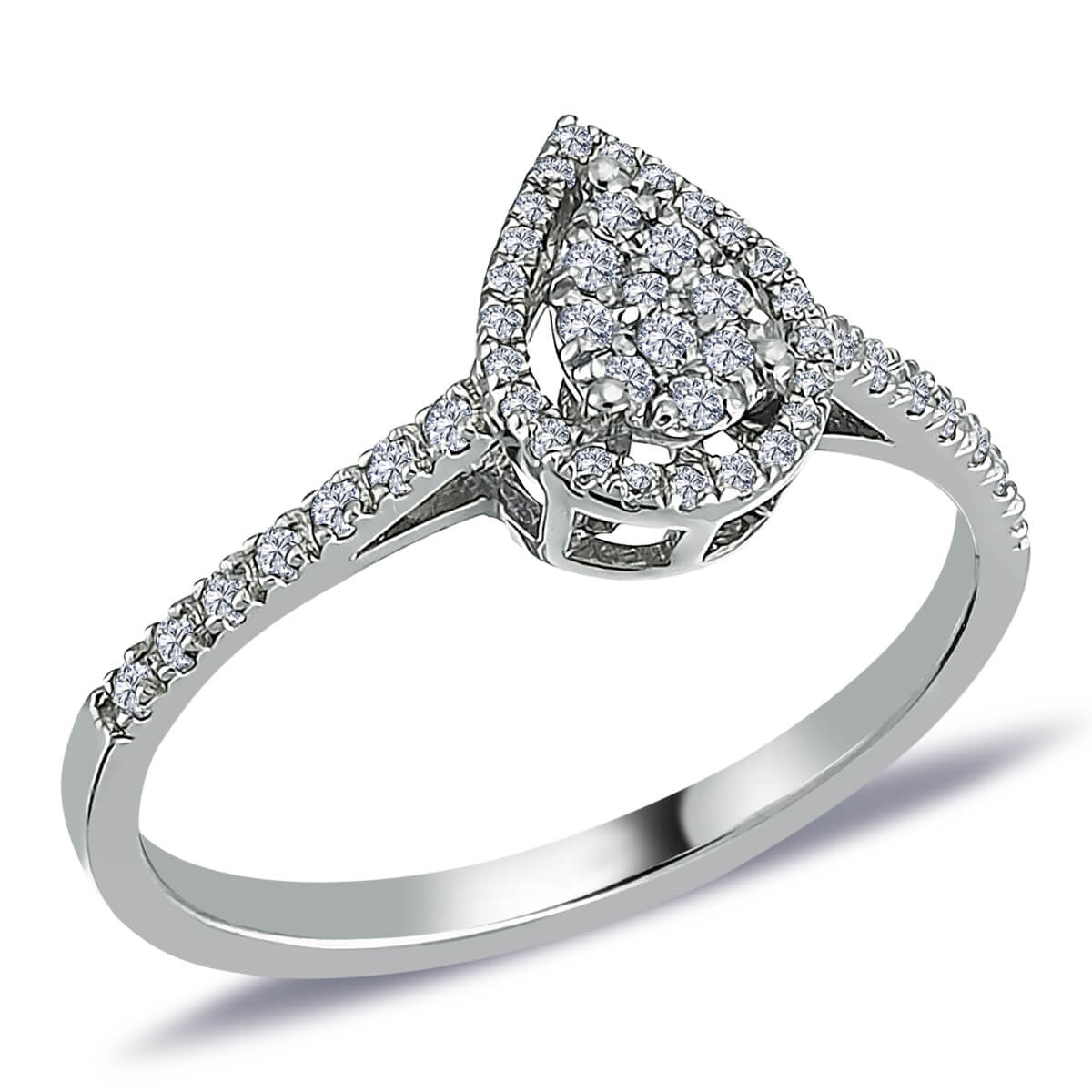 Diamond Teardrop Ring
