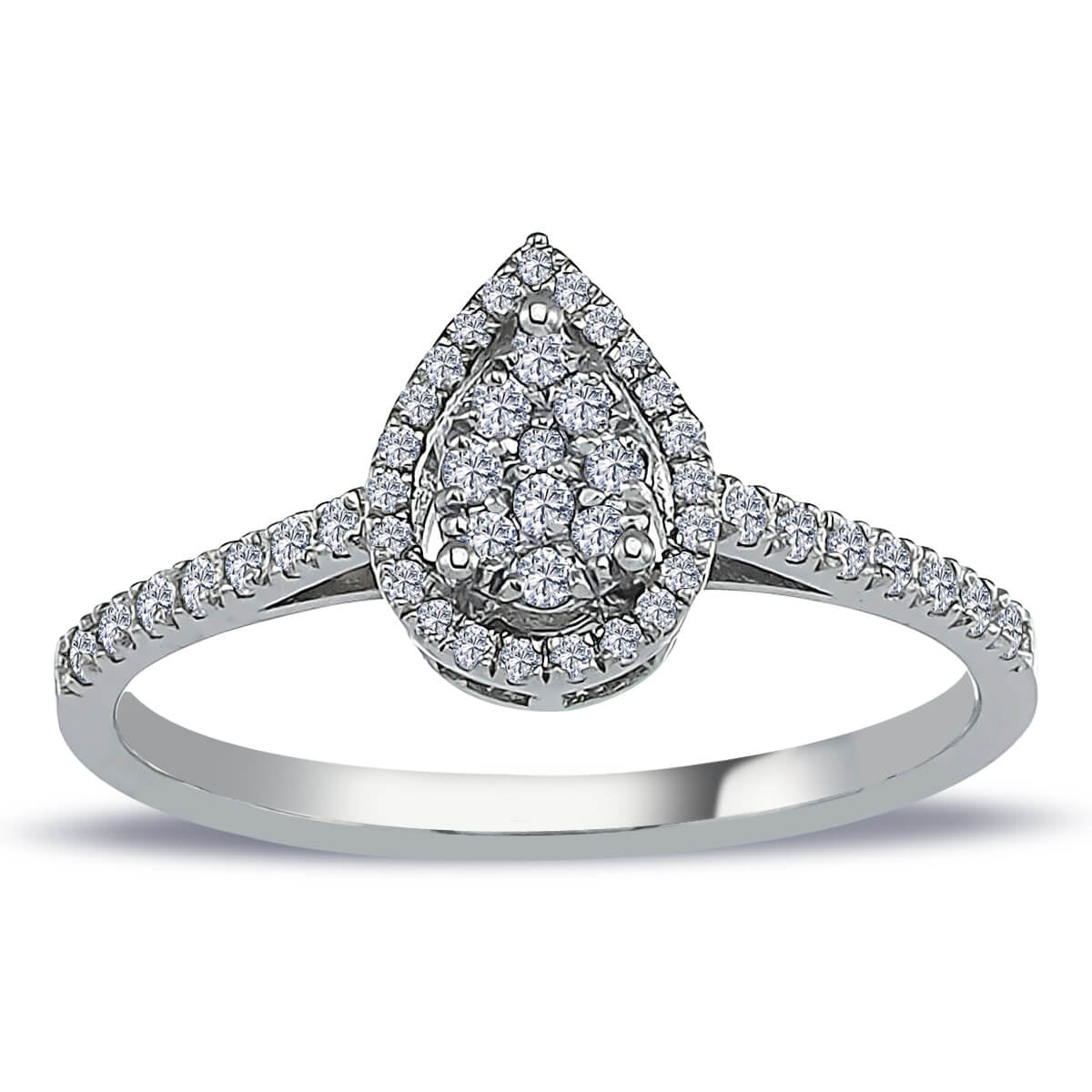 Diamond Teardrop Ring