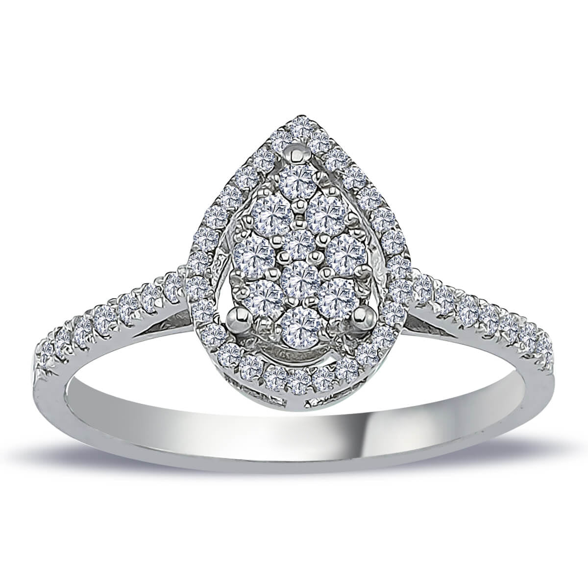 Diamond Large Teardrop Ring