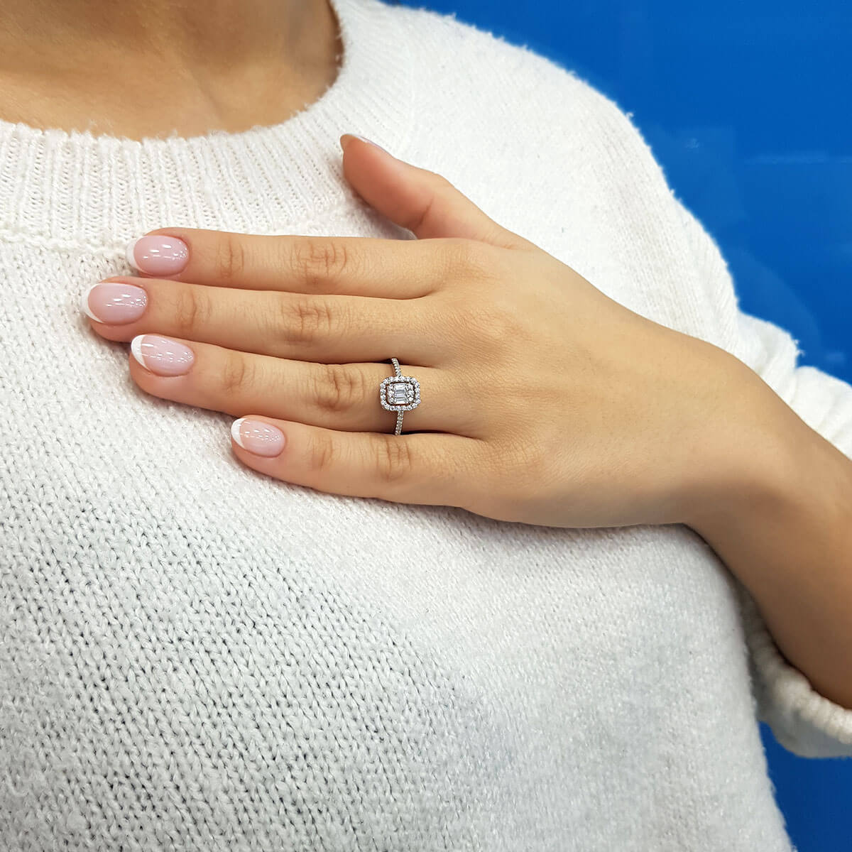 0.44 Carat Baguette Diamond Ring