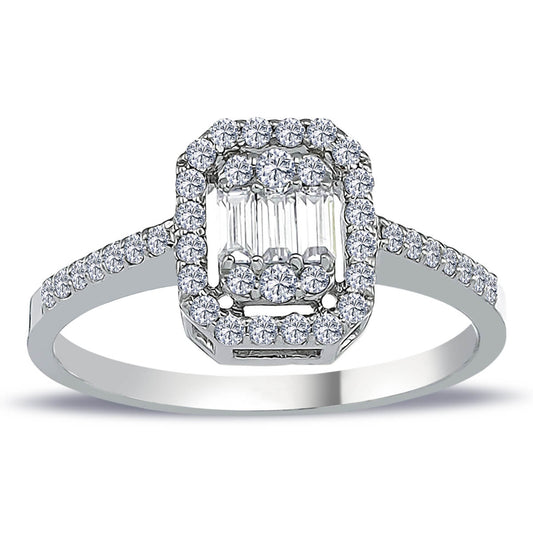 0.44 Carat Baguette Diamond Ring