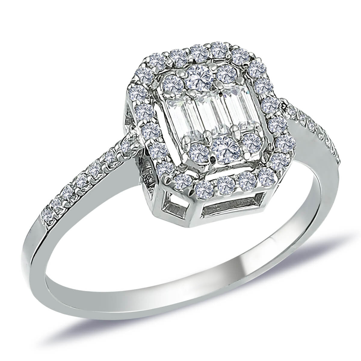 0.47 Carat Baguette Diamond Ring