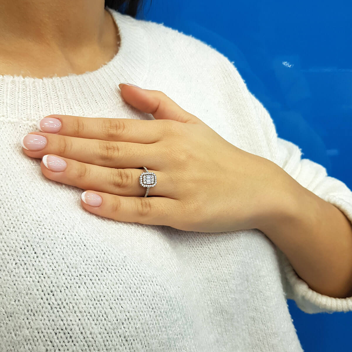 0.47 Carat Baguette Diamond Ring