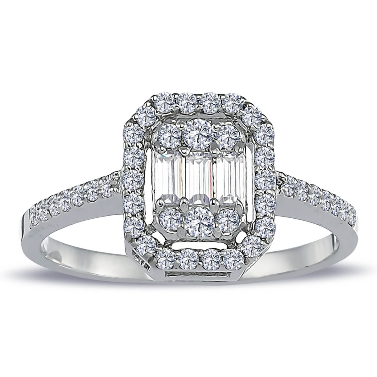 0.47 Carat Baguette Diamond Ring