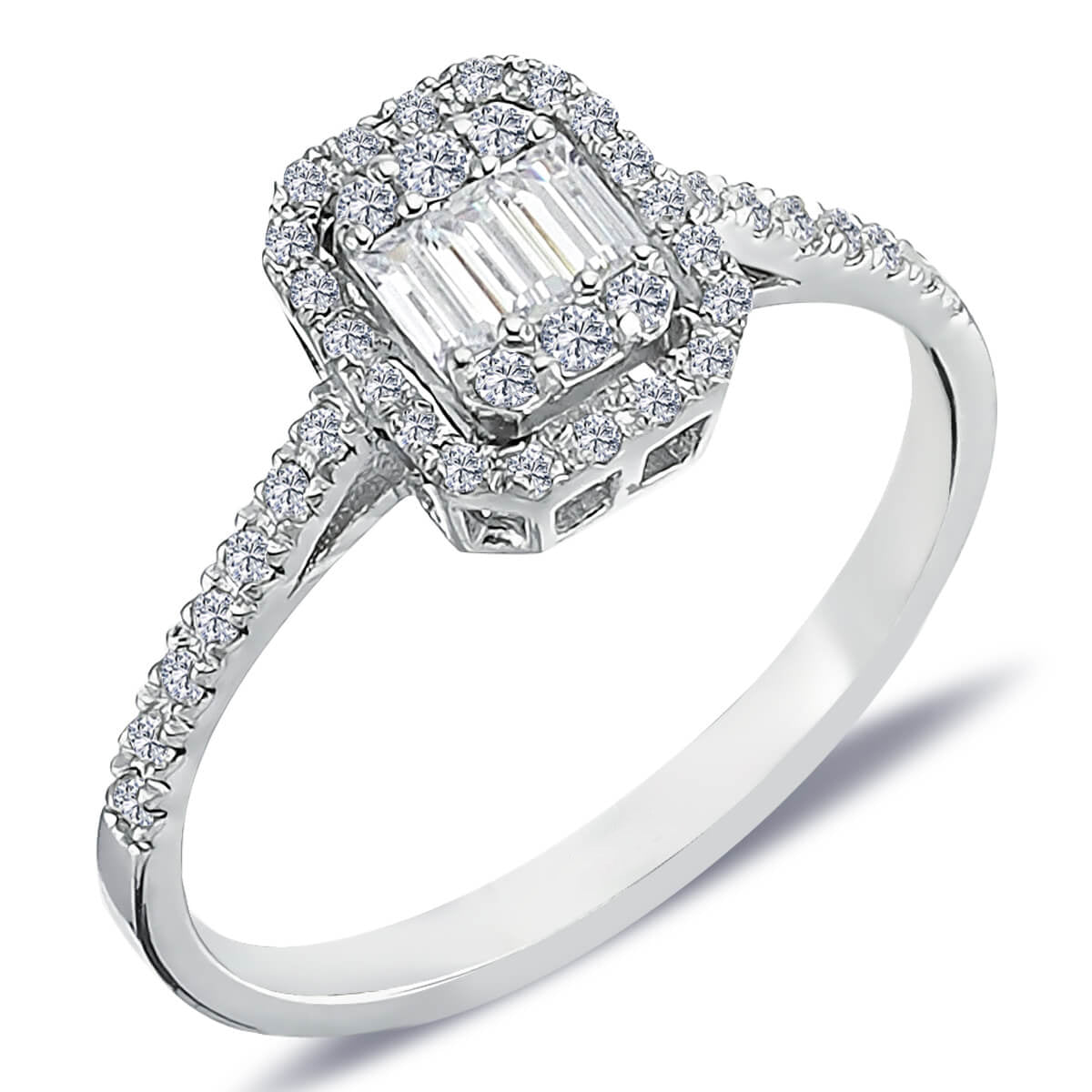 0.37 Carat Baguette Diamond Ring
